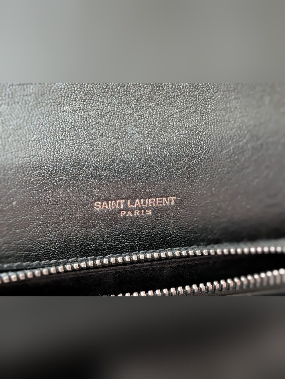 Saint Laurent Black Quilted Chevron Leather Shoulder Bag with YSL Logo - Picture 7 of 8